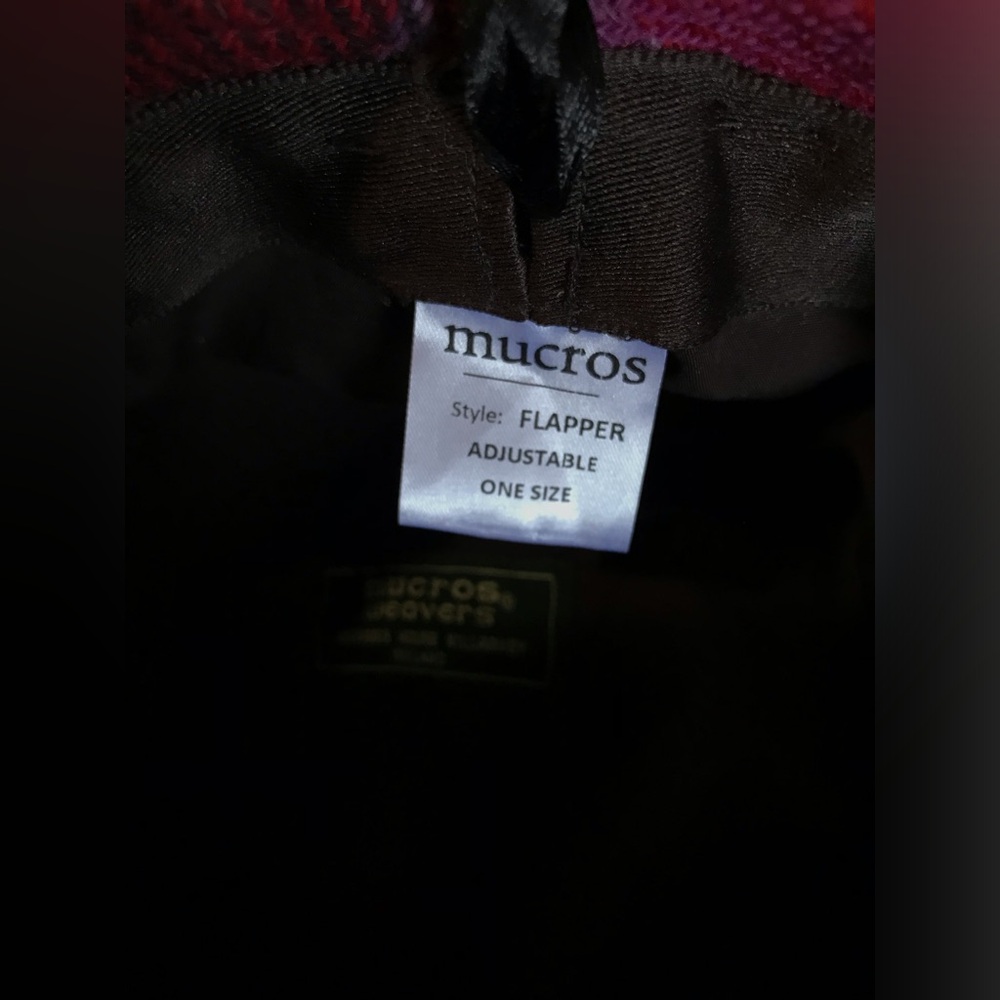 Mucros Weavers Ireland Wool Newsboy Flapper style Pink Plaid cap Woman’s Hat - Picture 5 of 10